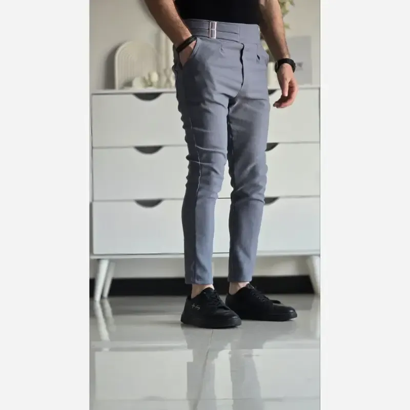 شلوار کمر انگلیسی زنانه پارچه بنگال رنگ مشکی طوسی سفید نخودی سبز سایز XL و XXL