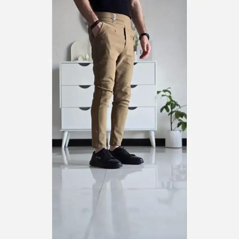 شلوار کمر انگلیسی زنانه پارچه بنگال رنگ مشکی طوسی سفید نخودی سبز سایز XL و XXL