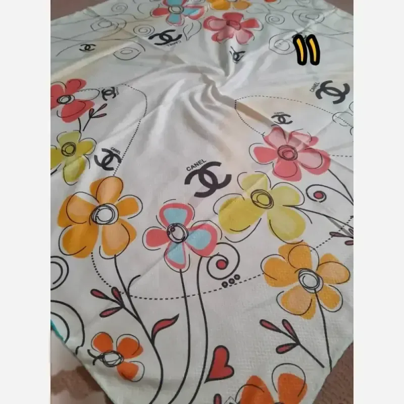 روسری سوپرنخ دخترانه دست دوز قواره 100 سانت فانتزی (2)