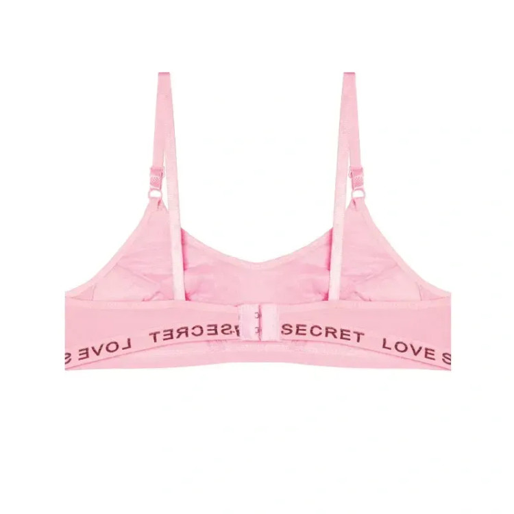 سوتین ورزشی دخترانه نخی دولایه کش LOVE SECRET مدل اسپرت بدون فنر