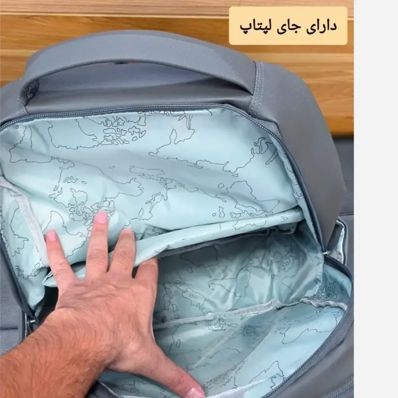 کوله پشتی اسپرت پریزیدنت وارداتی ضد خش جادار دو خانه جیب لپ تاپ