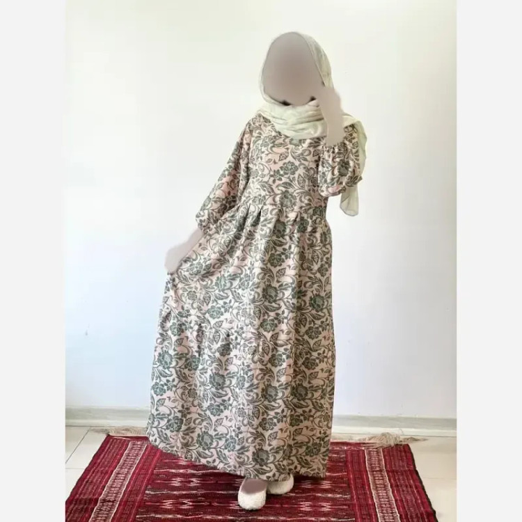 پیراهن ساحلی زنانه جنس فلور بوگاتی فری سایز قد 135 (2)