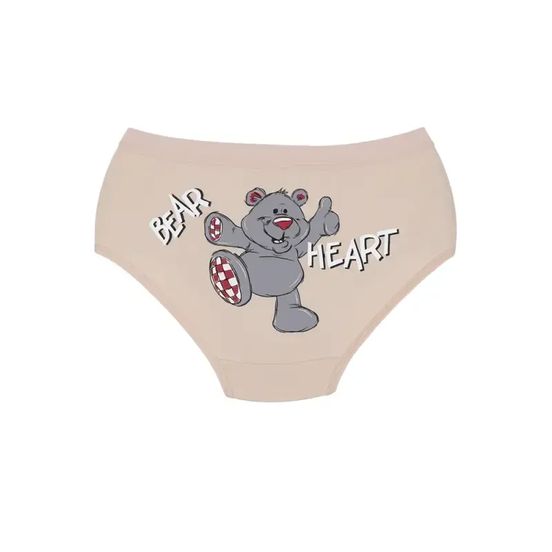 شورت زنانه اسلیپ نخی کش پهن طرح Bear Heart برند بانو سایز XL