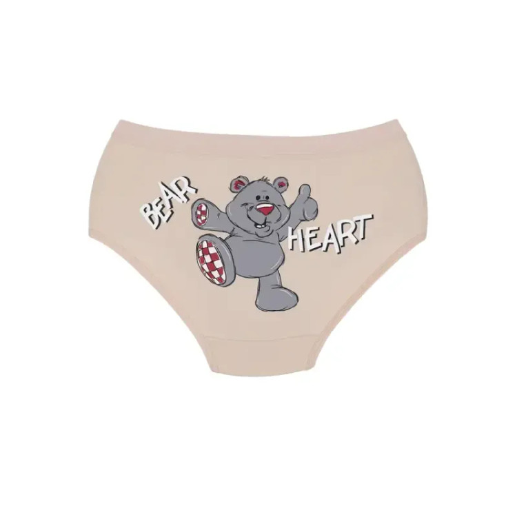 شورت زنانه اسلیپ نخی کش پهن طرح Bear Heart برند بانو سایز XL