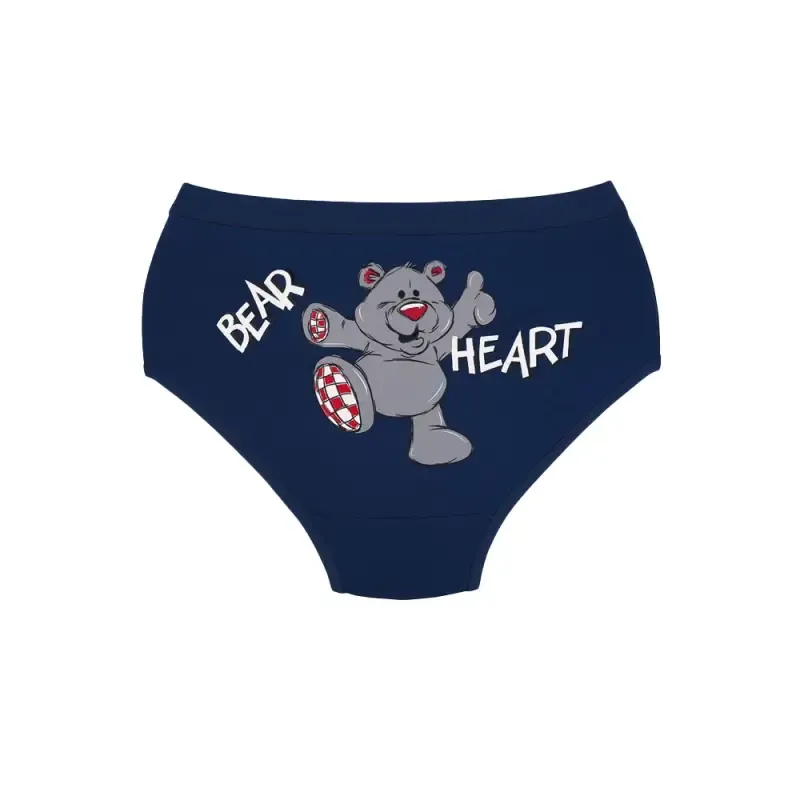 شورت زنانه اسلیپ نخی کش پهن طرح Bear Heart برند بانو سایز XL