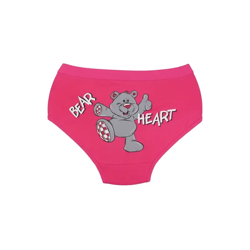 شورت زنانه اسلیپ نخی کش پهن طرح Bear Heart برند بانو سایز XL