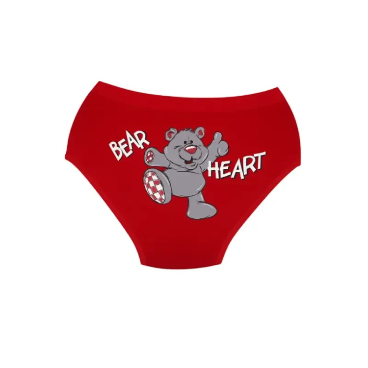 شورت زنانه اسلیپ نخی کش پهن طرح Bear Heart برند بانو سایز XL