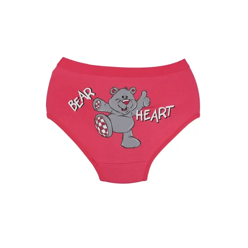 شورت زنانه اسلیپ نخی کش پهن طرح Bear Heart برند بانو سایز XL