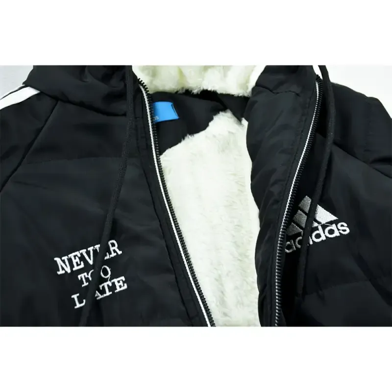 کاپشن پسرانه ADIDAS مشکی شمعی پاییزه و زمستانه