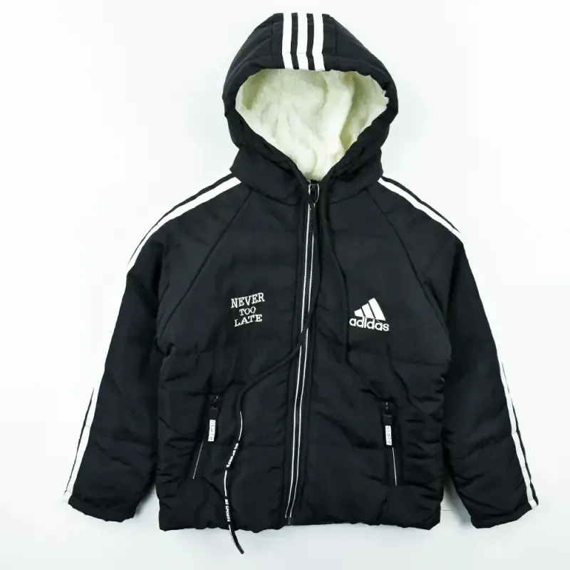 کاپشن پسرانه ADIDAS مشکی شمعی پاییزه و زمستانه