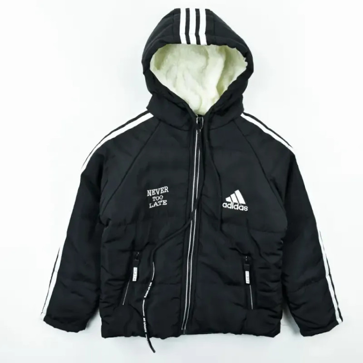 کاپشن پسرانه ADIDAS مشکی شمعی پاییزه و زمستانه