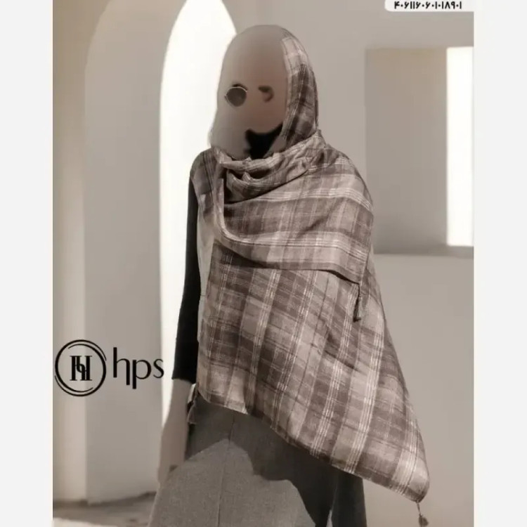 شال نخی پاییزه طرح دار مارتاشاپ قواره 200 در 75 سانت نرم و لطیف با ایستایی عالی