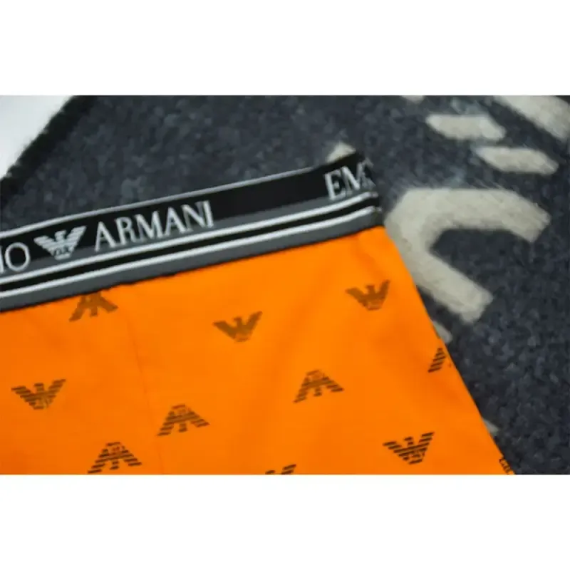 شورت نیم پا مردانه پنبه لاکرا طرح دار ARMANI کش اسپرت