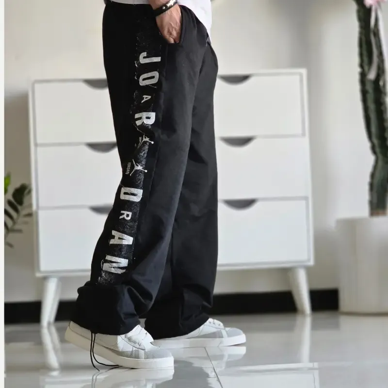 شلوار اسلش بگ جردن مشکی گلکسی اسپان قد 108 سایز XXL XXXL