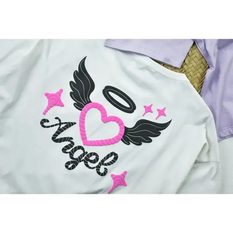 تیشرت زنانه لانگ طرح angel جنس پنبه یقه گرد کد 11773