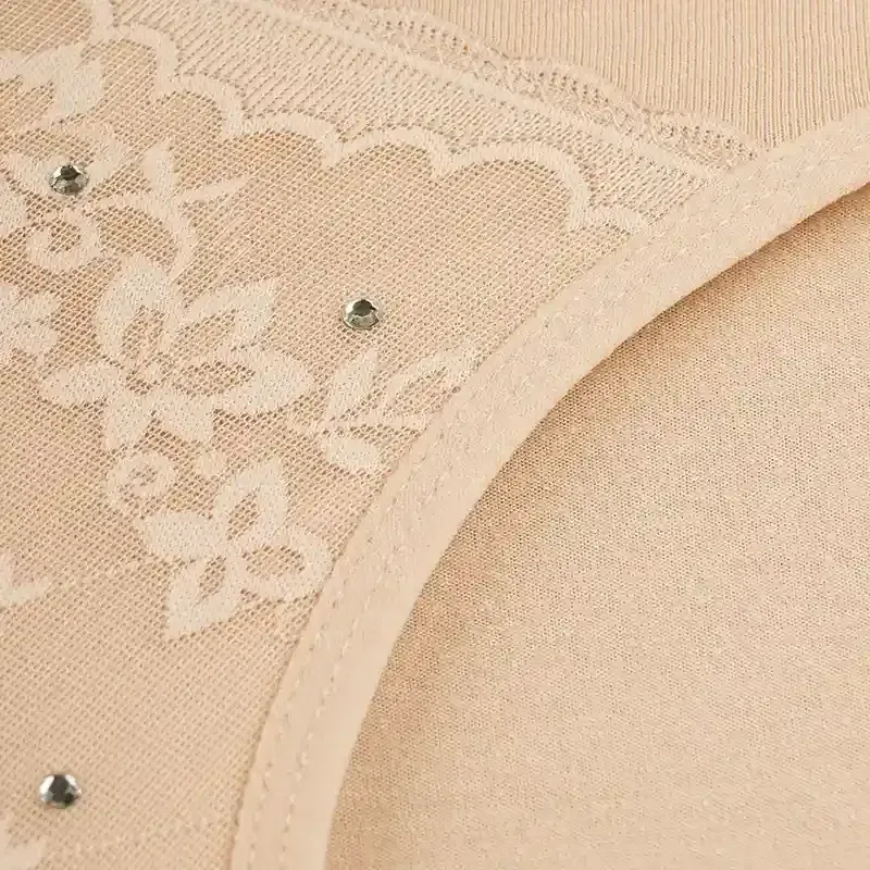 شورت زنانه اسلیپ نخ پنبه جلو دانتل نگیندار ضد تعریق