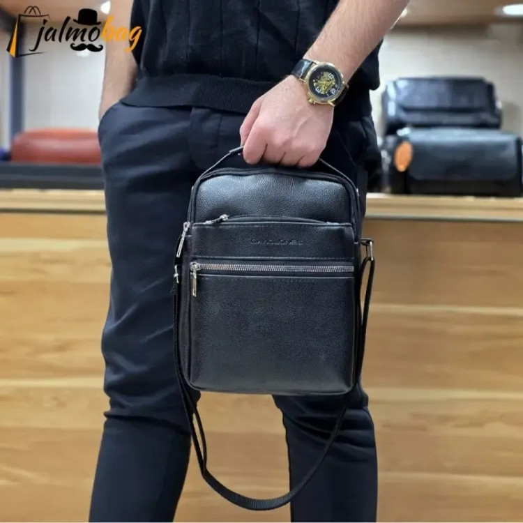 کیف دوشی چرمی بزرگ و جادار چرم صنعتی A++ پنج خانه مردانه