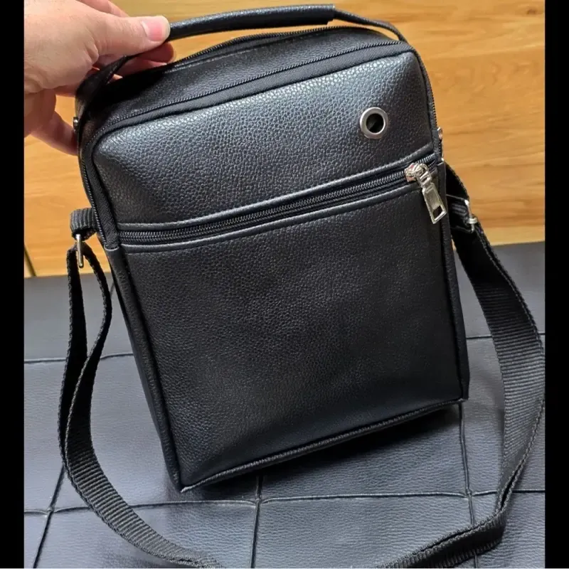 کیف دوشی چرمی بزرگ جادار چرم صنعتی A++ پنج محفظه رنگ مشکی قهوه ای