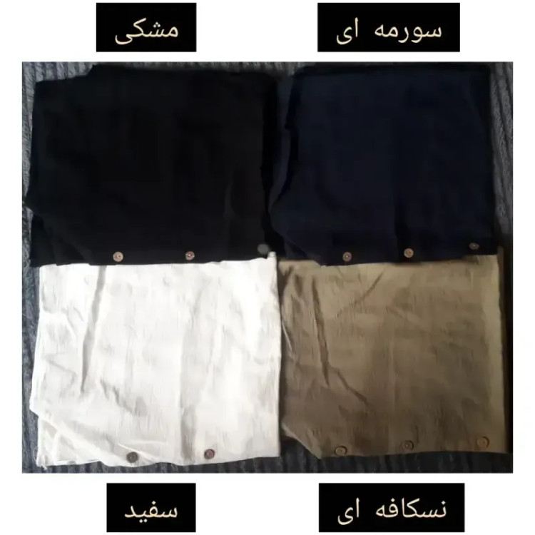ست مانتو شلوار تابستانه پارچه بابوس وارداتی سایز بزرگ