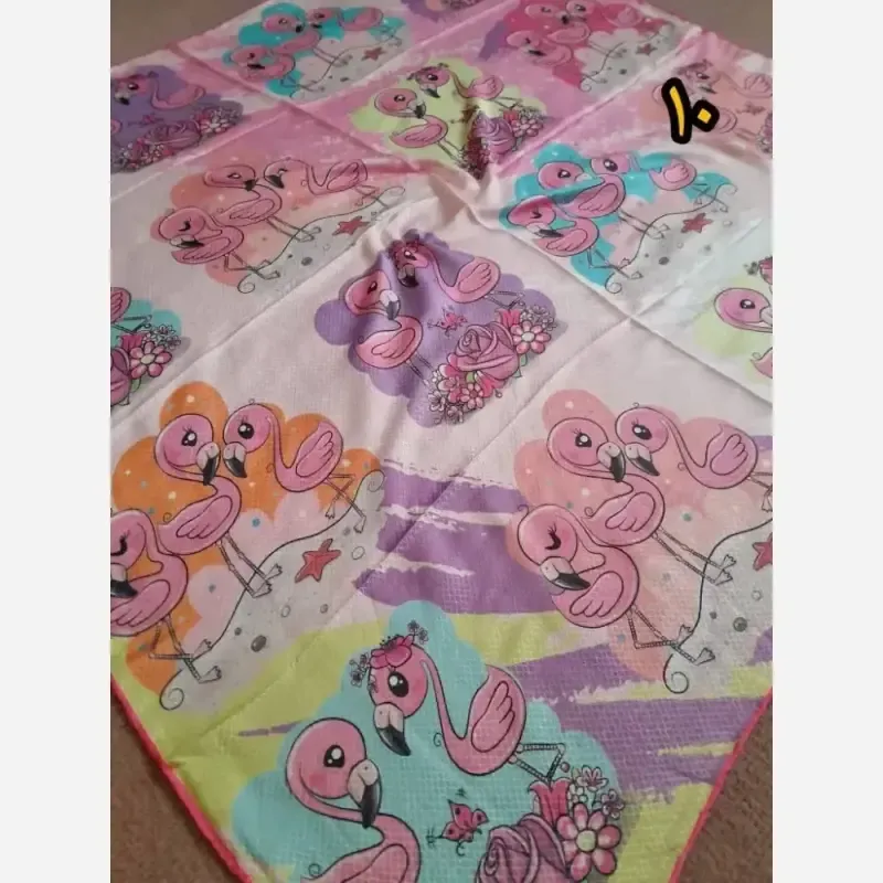 روسری سوپرنخ دخترانه دست دوز قواره 100 سانت فانتزی
