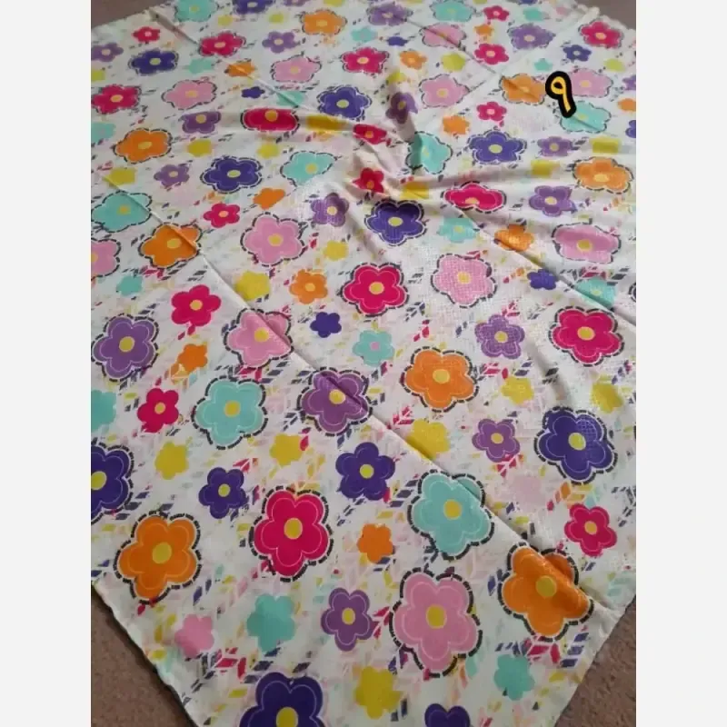 روسری سوپرنخ دخترانه دست دوز قواره 100 سانت فانتزی