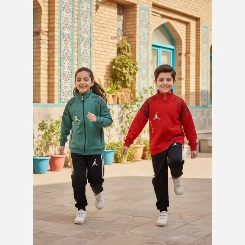ست سویشرت و شلوار ورزشی بچگانه پاییزه مناسب 6 تا 12 سال (2)
