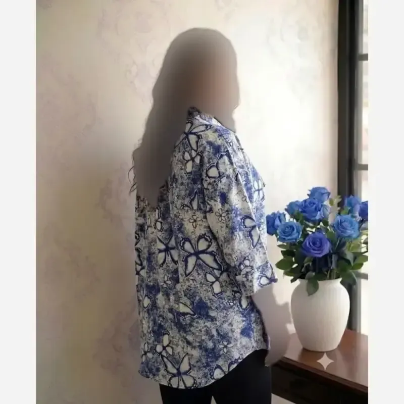 شومیز پاکتی قواره بزرگ نخی تک جیب عمده