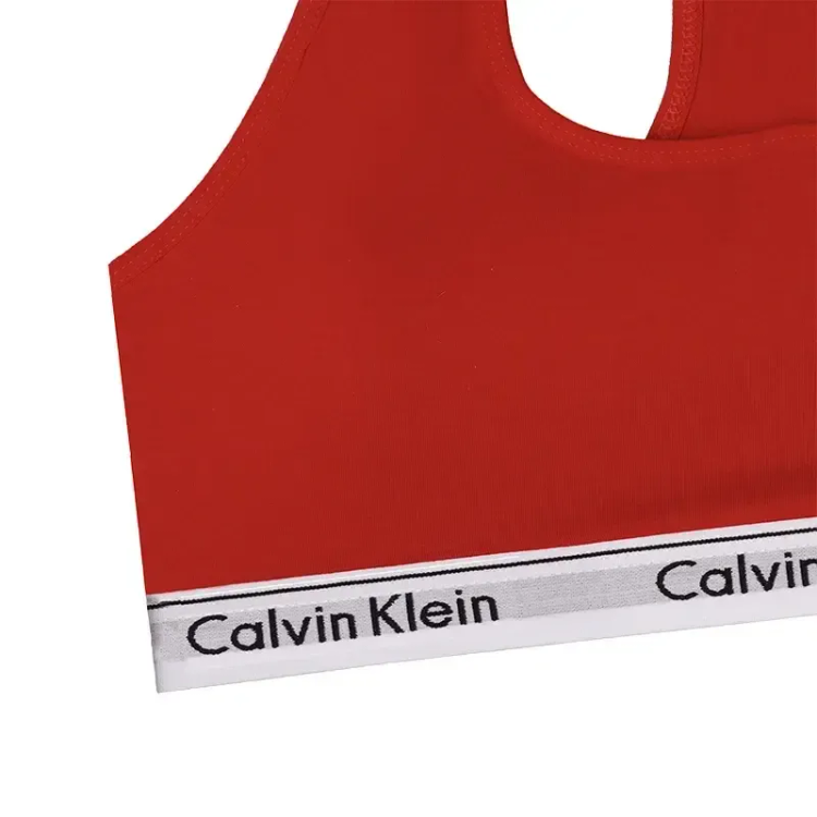 ست نیم تنه و شورت زنانه ورزشی کش اسپرت نخی پنبه ای کاپ متحرک Calvin Klein