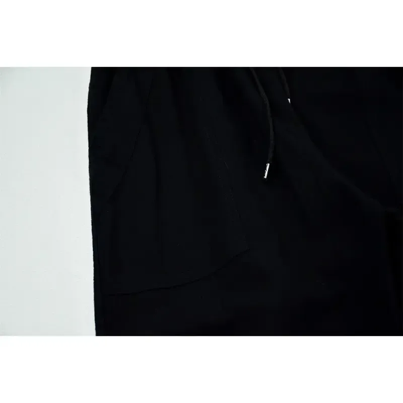 شلوار مردانه راسته لنین مشکی ساده کمر کش