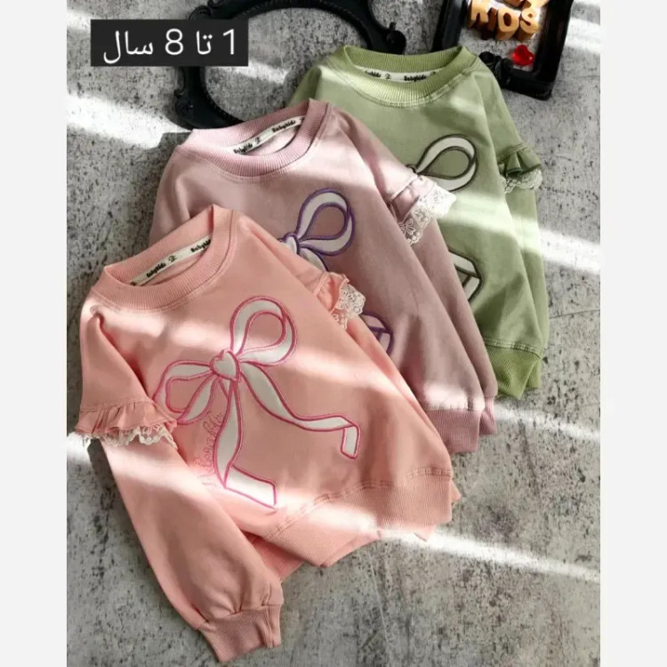 بلوز دورس پاپیونی بچگانه دخترانه مناسب 1 تا 8 سال