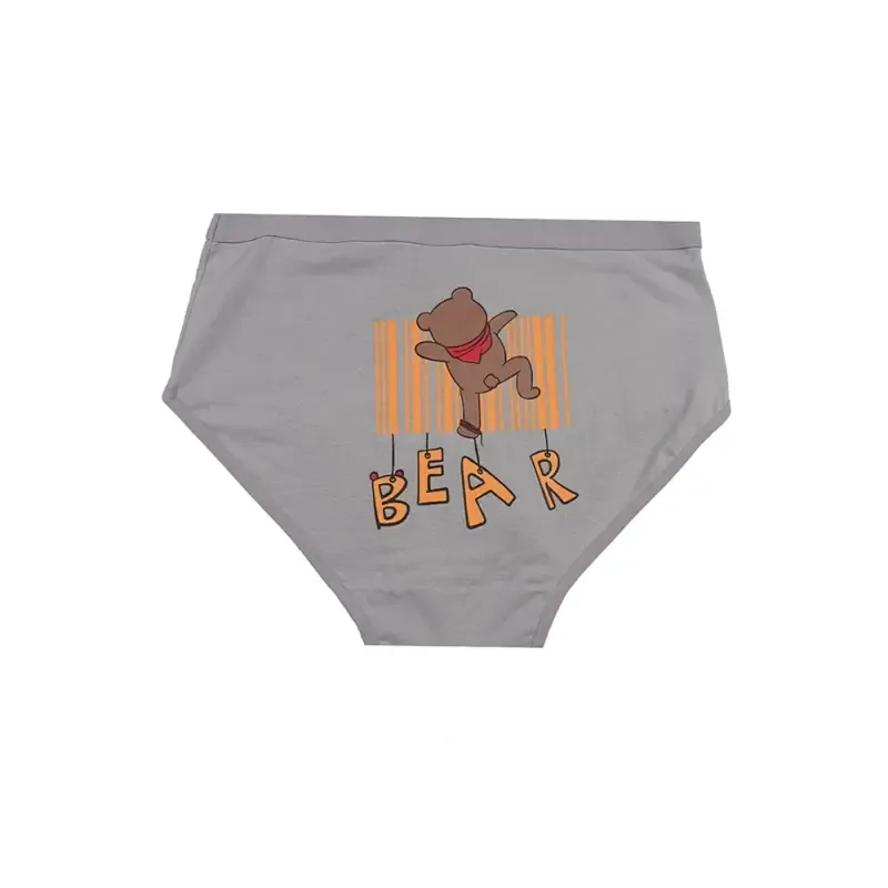 شورت اسلیپ زنانه نخی چاپی طرح خرس BEAR برند بانو سایز 2XL