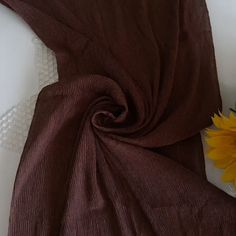 شال پلیسه رنگی منگوله دار سایز 70 در 190 مناسب بهار و تابستان