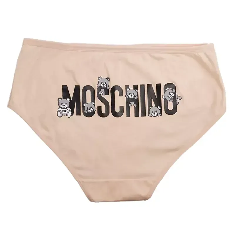 شورت اسلیپ زنانه نخی چاپی طرح خرس moschino برند بانو سایز XL