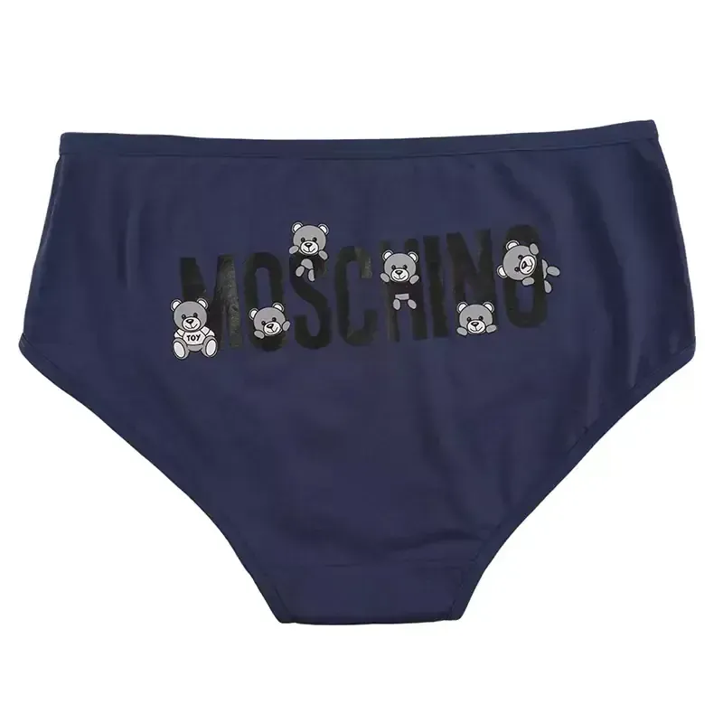شورت اسلیپ زنانه نخی چاپی طرح خرس moschino برند بانو سایز XL