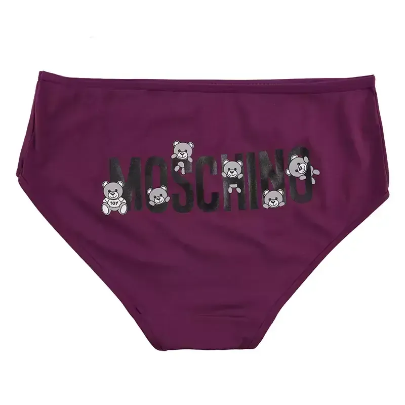 شورت اسلیپ زنانه نخی چاپی طرح خرس moschino برند بانو سایز XL