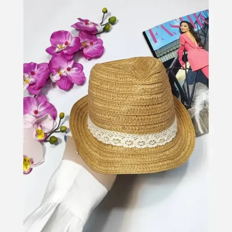 کلاه حصیری وارداتی فریسایز لبه 4 سانت (2)
