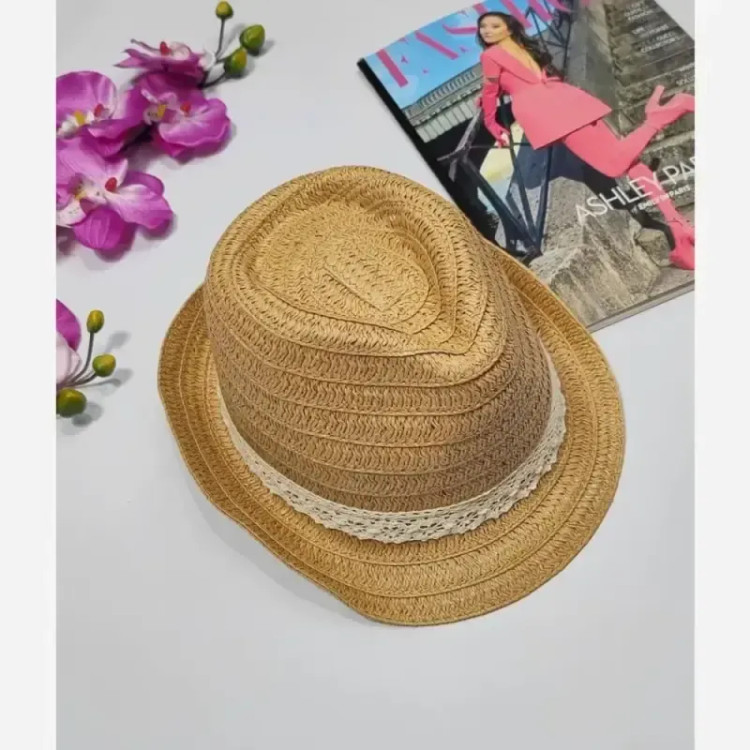 کلاه حصیری وارداتی فریسایز لبه 4 سانت (2)