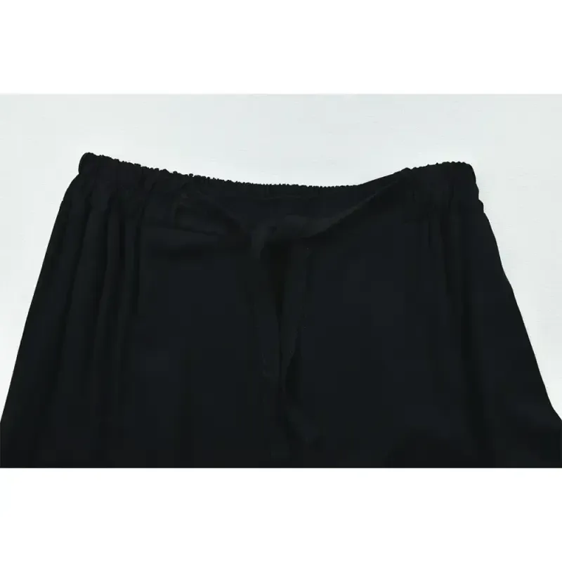 شلوار بگ زنانه نخی قواره بزرگ مشکی کد 11781