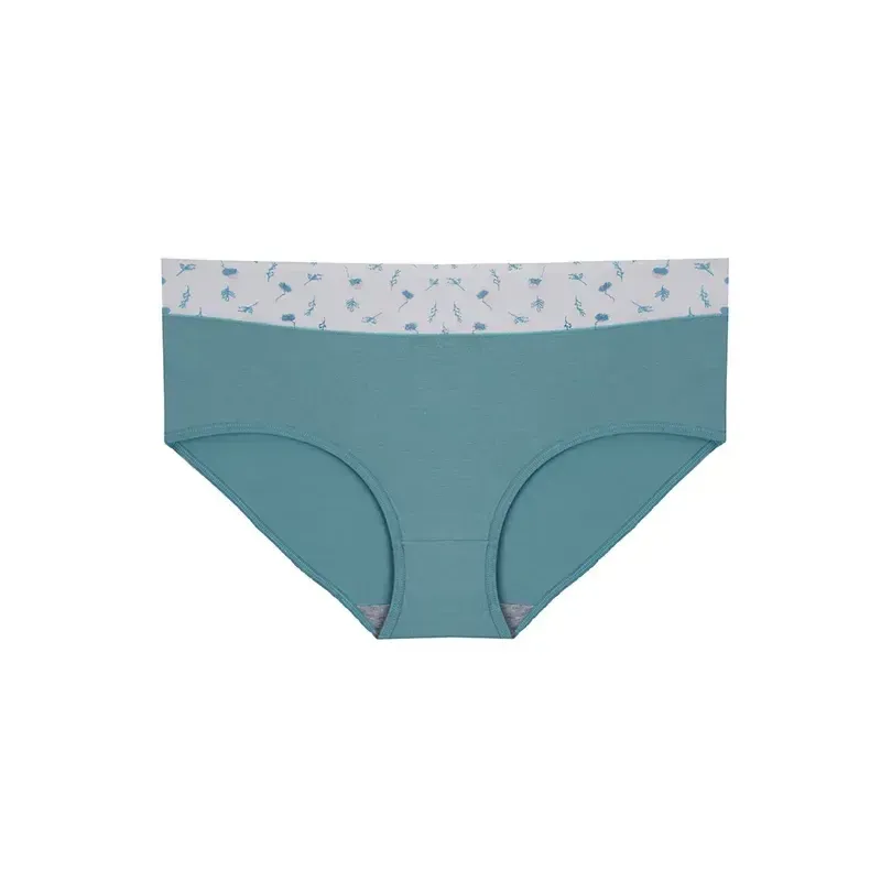 شورت زنانه اسلیپ نخی کمر پهن طرح برگ سایز Free Size