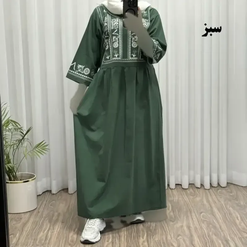 پیراهن لینن زامفورس فری سایز زنانه تا سایز 48 چهارفصل شیک و راحت بدون آبرفت و رنگ رفت کمربنددار