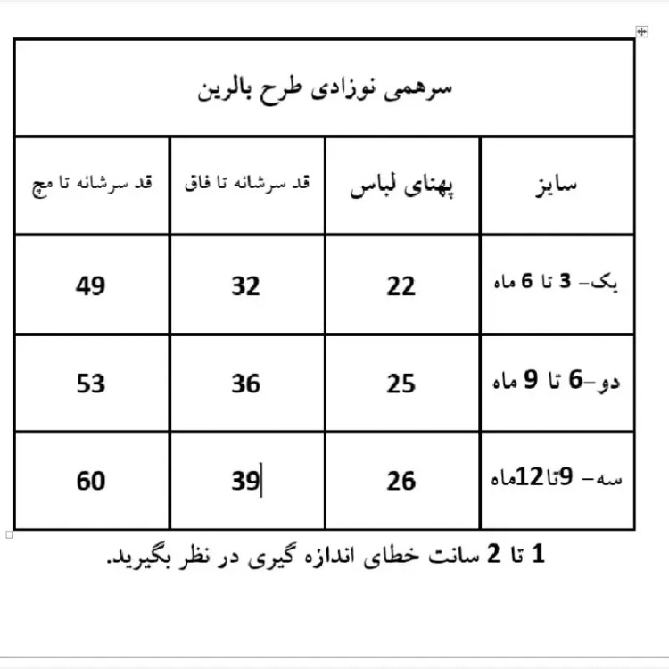 سرهمی نخی نوزادی طرح بالرین ضد حساسیت ایرانی
