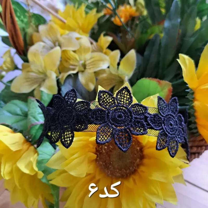 تل گیپور مجلسی طرح گل وارداتی درجه یک مشکی سرمه ای صورتی روشن