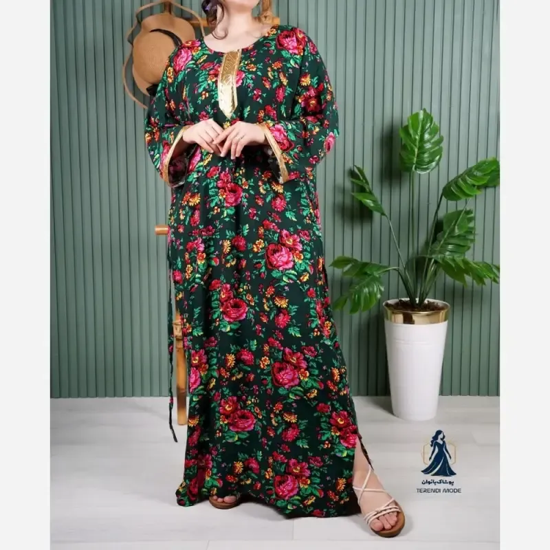 ساحلی نخی ترکمنستان طرح کتیبه طلایی گل درشت فری سایز رنگ مشکی کرم سبزیشمی آبی سورمه ای تیره