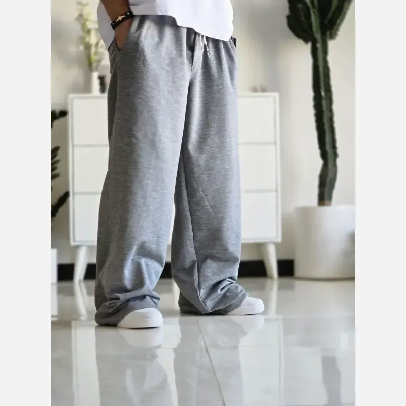 شلوار اسلش فول بگ مشکی طوسی برفی سایز XXL XXXL مناسب آقایان و خانم ها قد 115