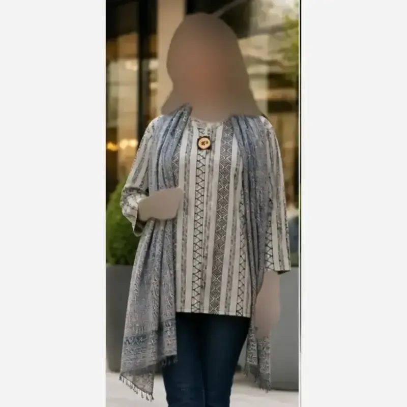 تونیک سنتی زنانه قواره دار تسلا فری سایز خنک