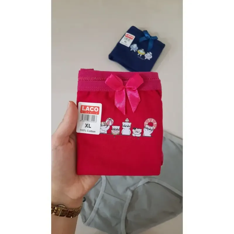 شورت زنانه نخی کش کاغذی برند لاکو سایز XL رنگبندی روزمره