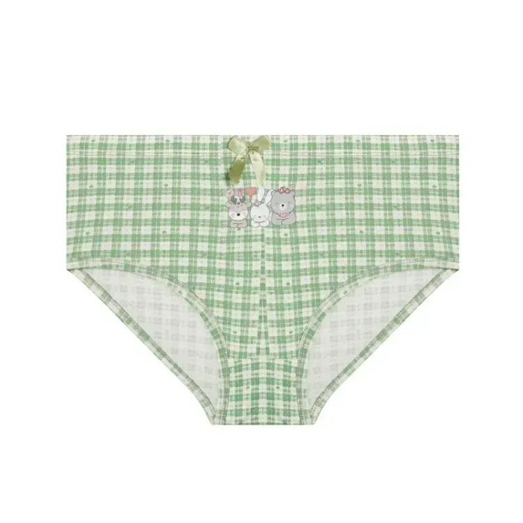 شورت زنانه اسلیپ نخی چهارخونه طرح خرس خرگوش و گوزن سایز 2XL ساحل