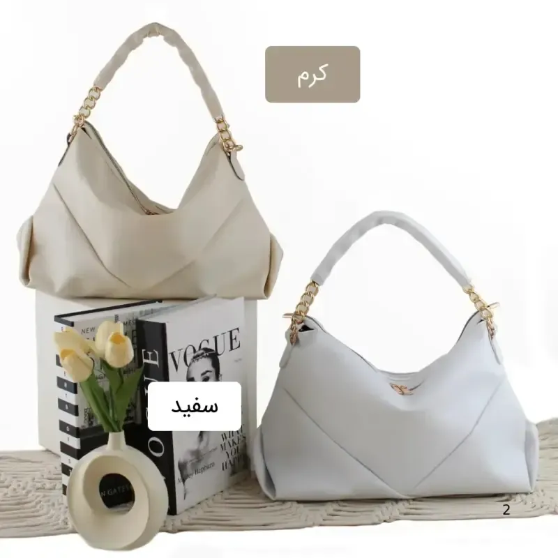 کیف زنانه چرم مصنوعی روزمره و رسمی بند بلند (2)