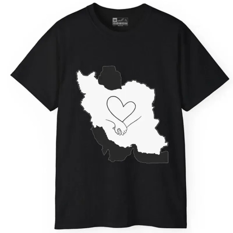 تی شرت آستین کوتاه مردانه طرح نقشه ایران