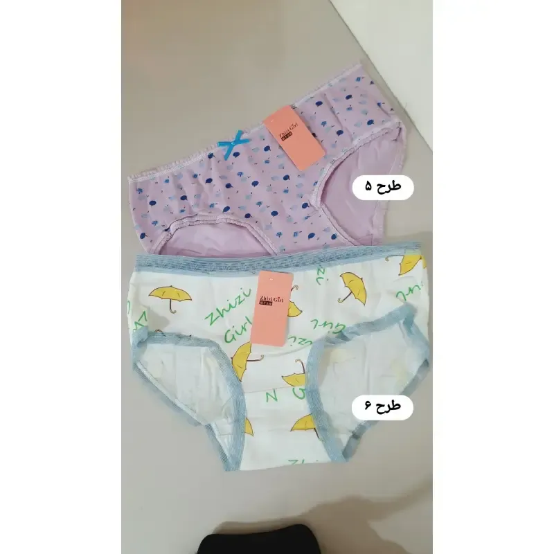 شورت دخترانه نخی خارجی طرحدار فاق دولایه اسلیپ تینیجری